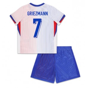 Francie Antoine Griezmann #7 Dětské Venkovní dres komplet ME 2024 Krátký Rukáv (+ trenýrky)